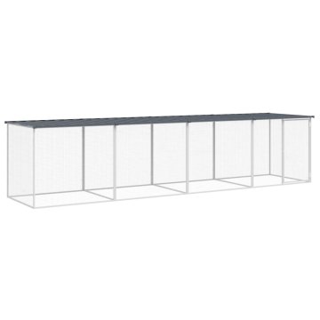 Vidaxl Kokošnjak s streho antracitna 403x98x90 cm pocinkano jeklo