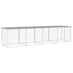 Vidaxl Kokošnjak s streho svetlo sivo 403x98x90 cm pocinkano jeklo