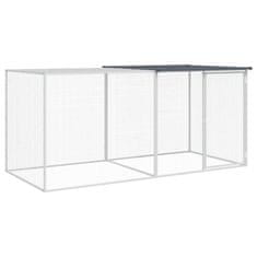 Greatstore Kokošnjak s streho antracit 203x98x90 cm pocinkano jeklo