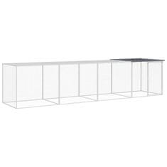 Greatstore Kokošnjak s streho antracitna 403x98x90 cm pocinkano jeklo