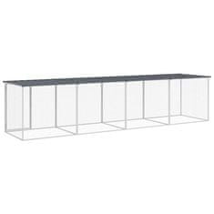 Greatstore Kokošnjak s streho antracitna 403x98x90 cm pocinkano jeklo