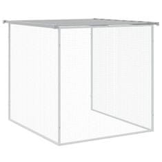 Vidaxl Kokošnjak s svetlo svetlo sivo 1003x98x90 cm pocinkano jeklo