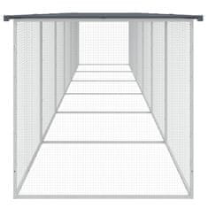 Greatstore Kokošnjak s streho antracit 603x98x90 cm pocinkano jeklo