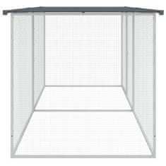 Greatstore Kokošnjak s streho antracit 203x98x90 cm pocinkano jeklo