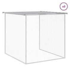 Vidaxl Kokošnjak s streho svetlo sivo 403x98x90 cm pocinkano jeklo