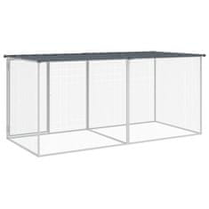 Greatstore Kokošnjak s streho antracit 203x98x90 cm pocinkano jeklo