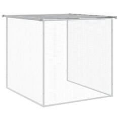 Vidaxl Kokošnjak s svetlo svetlo sivo 603x98x90 cm pocinkano jeklo