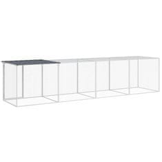 Greatstore Kokošnjak s streho antracitna 403x98x90 cm pocinkano jeklo