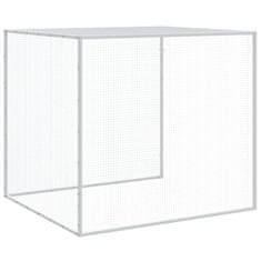 Vidaxl Kokošnjak s streho svetlo sivo 803x98x90 cm pocinkano jeklo