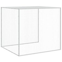 Greatstore Kokošnjak s streho antracitna 403x98x90 cm pocinkano jeklo