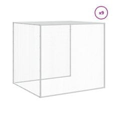 Vidaxl Kokošnjak s svetlo svetlo sivo 1003x98x90 cm pocinkano jeklo