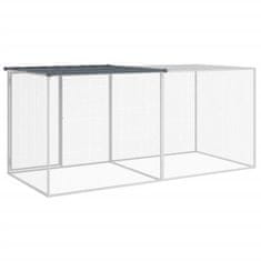 Greatstore Kokošnjak s streho antracit 203x98x90 cm pocinkano jeklo