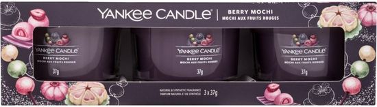 Yankee Candle Berry Mochi Set votivnih sveč v steklu, 3 kosi