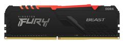 Kingston Fury Beast RGB pomnilnik (RAM), 16 GB, DDR4, 3200MHz, CL16, DIMM (KF432C16BBA/16)