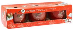 Yankee Candle Christmas Eve Set votivnih sveč v steklu, 3 kosi