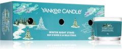 Yankee Candle Winter Night Stars set votivnih sveč v steklu, 3 kos