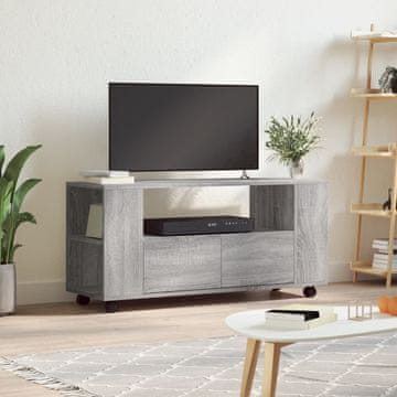 Vidaxl vidaXL TV omarica, siva, hrast sonoma, 102 x 34,5 x 43 cm