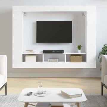 Vidaxl vidaXL TV omarica bela 152x22x113 cm material na osnovi lesa
