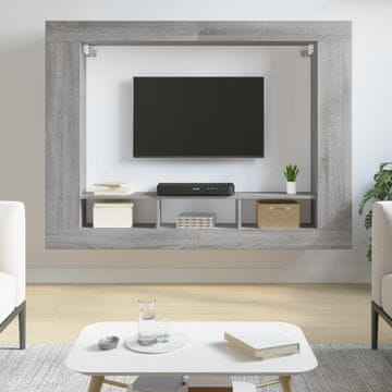Vidaxl vidaXL TV stojalo, sivo, hrast sonoma, 152x22x113 cm