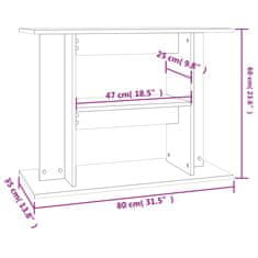 Vidaxl Stojalo za akvarij belo 80x35x60 cm inženirski les