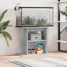 Vidaxl Stojalo za akvarij betonsko sivo 80x35x60 cm inženirski les