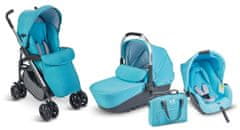 Plebani Otroški voziček D1 TRIO Azzurro