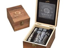 Luniks Set za viski v leseni škatli 7 kos
