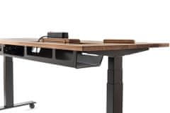 ErgoHide dvižna miza s prostorom za kable (Hrast / 150×80cm / Raven rob)