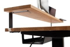 dvižna miza s prostorom za kable (Hrast / 150×80cm / Raven rob)