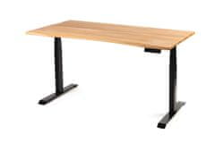 dvižna miza (Hrast / 180×80cm / Ergonomsko prisekan rob)