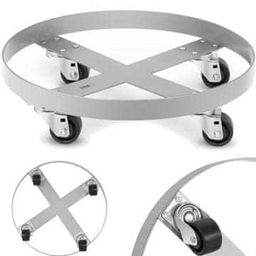 MSW Voziček na kolesih za prevoz sodov do 300 kg, premer 60 cm