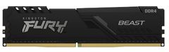 Kingston Fury Beast Black pomnilnik (RAM), 8 GB, DDR4, 3200 MHz, CL16, DIMM (KF432C16BB/8)