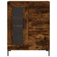 Vidaxl Komoda dimljeni hrast 69,5x34x90 cm inženirski les
