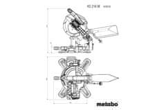 Metabo KS 216 M Set zajeralna žaga (610216900) - odprta embalaža