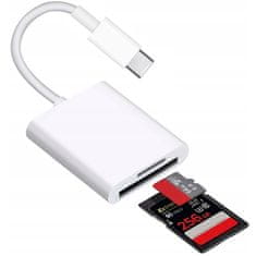 CO2 CO2 USB-C ADAPTER ZA BRALNIK KARTIC USB TIPA C MICRO SD/TF ADAPTER DO 256GB