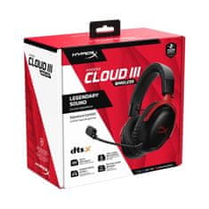 HyperX Cloud III WRL Gam slušalke RED/BK