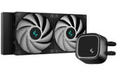 DEEPCOOL Vodni hladilnik LE520 / 2x120 mm ventilator / ARGB / Intel in AMD (LGA1700)