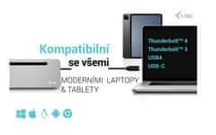 I-TEC USB-C kovinska ergonomska priklopna postaja z zaslonom 3x 4K, PD100W + univerzalni polnilec 100W