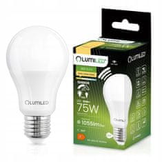 LUMILED LED žarnica E27 A60 10W = 75W 1055lm 3000K Toplo bela 200° s SENZORJEM GIBANJA IN SOMRAKA