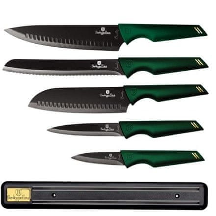 Berlingerhaus Berlingerhaus BH-2696 komplet nožev z neprijemljivo prevleko 6 kosov Emerald Collection z magnetnim držalom