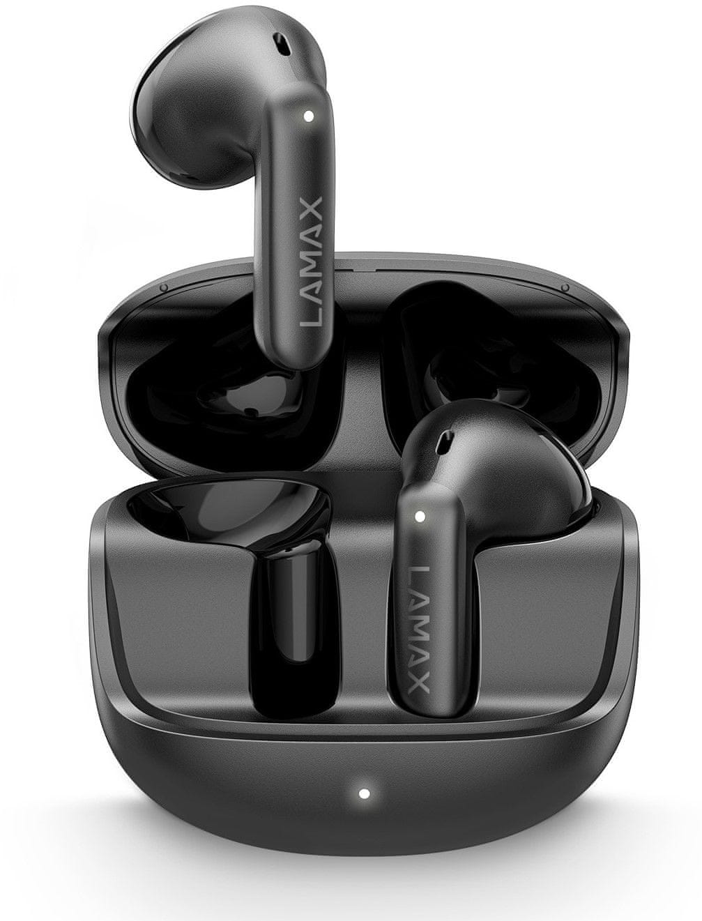  Brezžične slušalke Bluetooth Lamax Tones1 brez izkrivljanja zvoka udobna konstrukcija zaprti mikrofon za glasovni pomočnik za prostoročno upravljanje z dolgo življenjsko dobo na dotik 