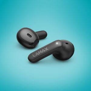 Brezžične slušalke Bluetooth Lamax Tones1 brez izkrivljanja zvoka udobna konstrukcija zaprti mikrofon za glasovni pomočnik za prostoročno upravljanje z dolgo življenjsko dobo na dotik