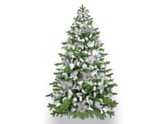 LAALU.cz Okrašeno umetno božično drevo s 132 okraski KING WINTER 240 cm drevo s stojalom in božičnimi okraski