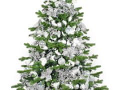 LAALU.cz Okrašeno umetno božično drevo s 93 okraski KING WINTER 210 cm s stojalom in božičnimi okraski