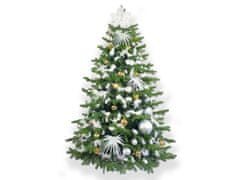 LAALU.cz Okrašeno umetno božično drevo s 133 okraski POLAR GOLD II 180 cm s stojalom in božičnimi okraski