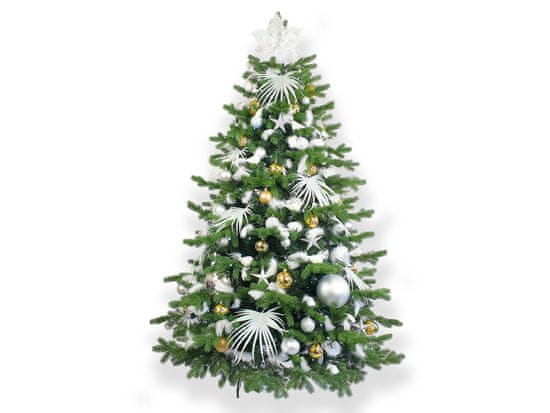 LAALU.cz Okrašeno umetno božično drevo s 163 okraski POLAR GOLD II 270 cm s stojalom in božičnimi okraski