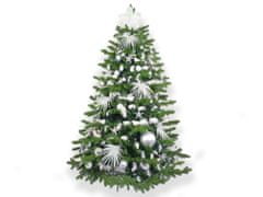 LAALU.cz Okrašeno umetno božično drevo s 139 okraski POLAR WHITE II 240 cm drevo s stojalom in božičnimi okraski