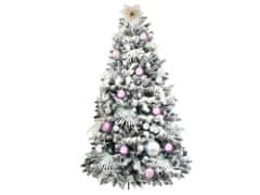 LAALU.cz Okrašeno umetno božično drevo z 222 okraski POLAR PINK 400 cm s stojalom in božičnimi okraski
