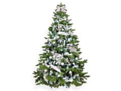LAALU.cz Okrašeno umetno božično drevo s 131 okraski SKY SILVER 240 cm drevo s stojalom in božičnimi okraski