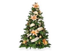 LAALU.cz Okrašeno umetno božično drevo s 142 okraski GOLDEN THREE II 240 cm drevo s stojalom in božičnimi okraski